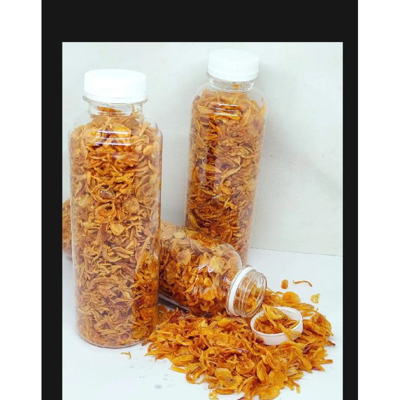 

Brambang goreng kemasan botol 250ml 100gr