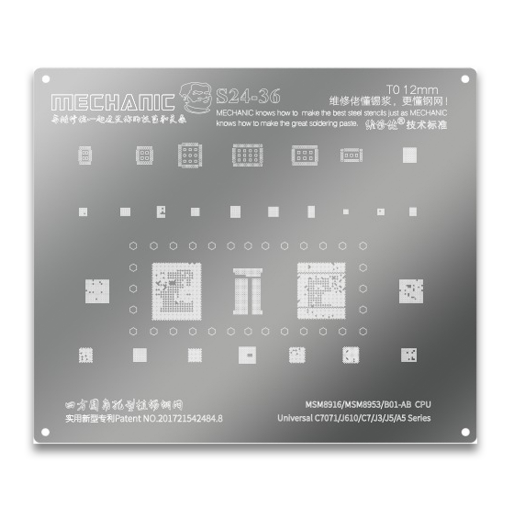 CETAKAN IC MECHANIC S24-36 0.12M MSM8916/MSM8953/B01-AB CPU通用三星C7071/J610/C7/J3/J5/A5系列 ORIGINAL