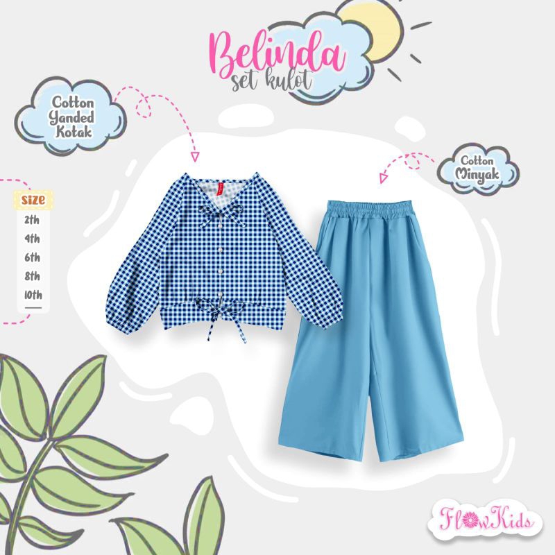 Belinda Set Kulot / Baju Set Anak Perempuan