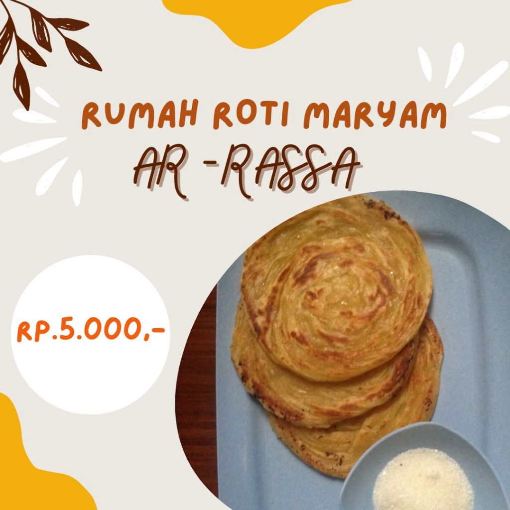 

Roti Maryam Ar-Rassa Asli Rasa ORIGINAL pemesanan 6pcs