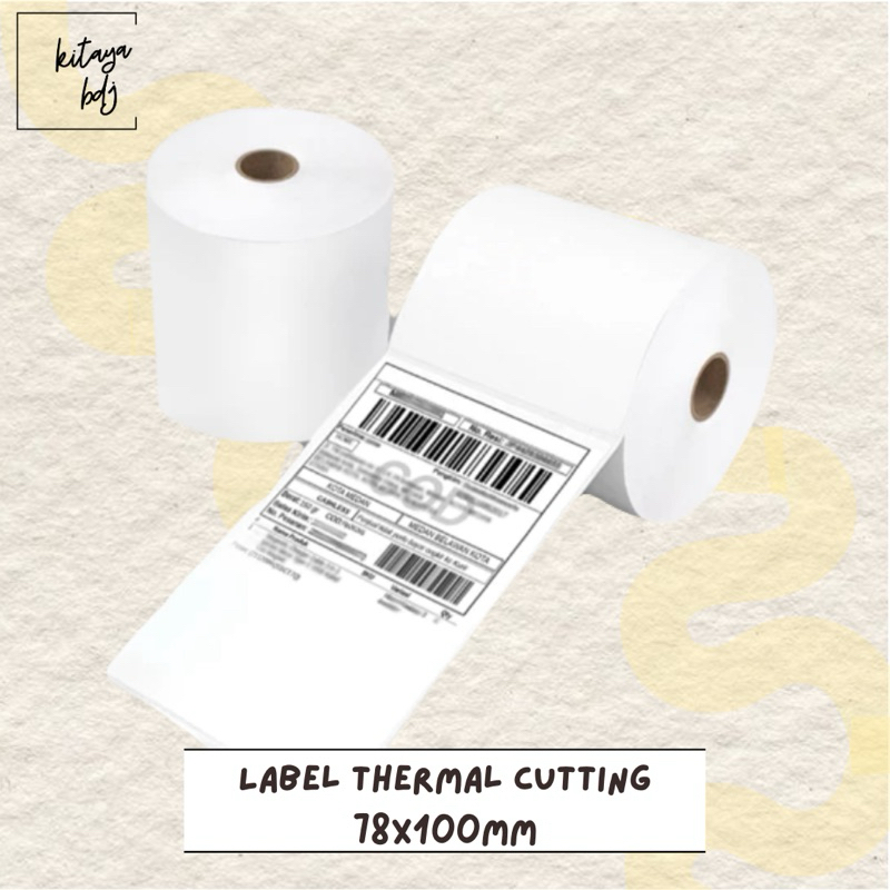 

Label Sticker Thermal Cutting Ukuran 78 mm x 100 mm ( 76 mm x 100 mm )