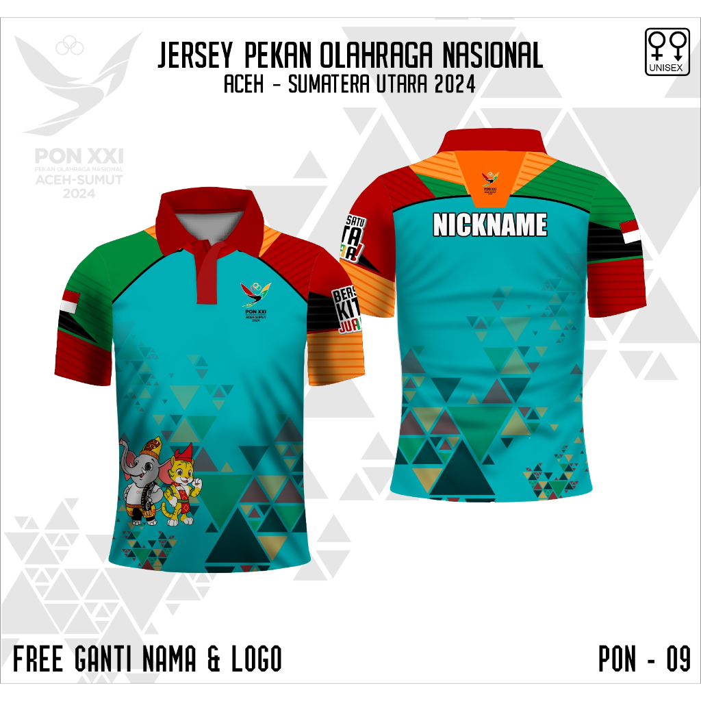 Kaos polo jersey PON Aceh XXI 2024 baju Pon aceh terbaru