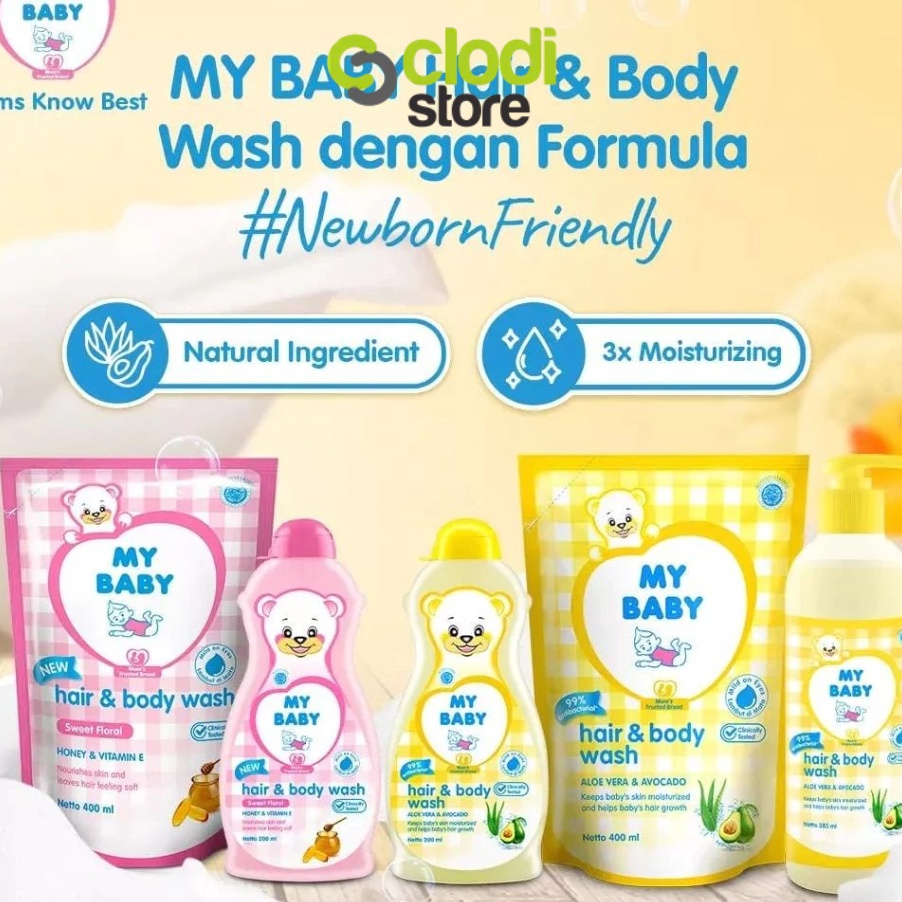 SUPER BIG SALE MY BABY Hair  Body Wash Refill 4ml Sabun Bayi  Shampo Isi Ulang My Baby Shampoo Hair 