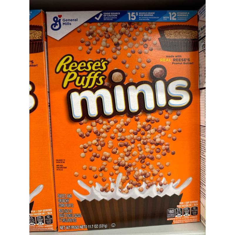 

Reese's Puffs Minis Cereal Made with Real Reese's Peanut Buttart 331g