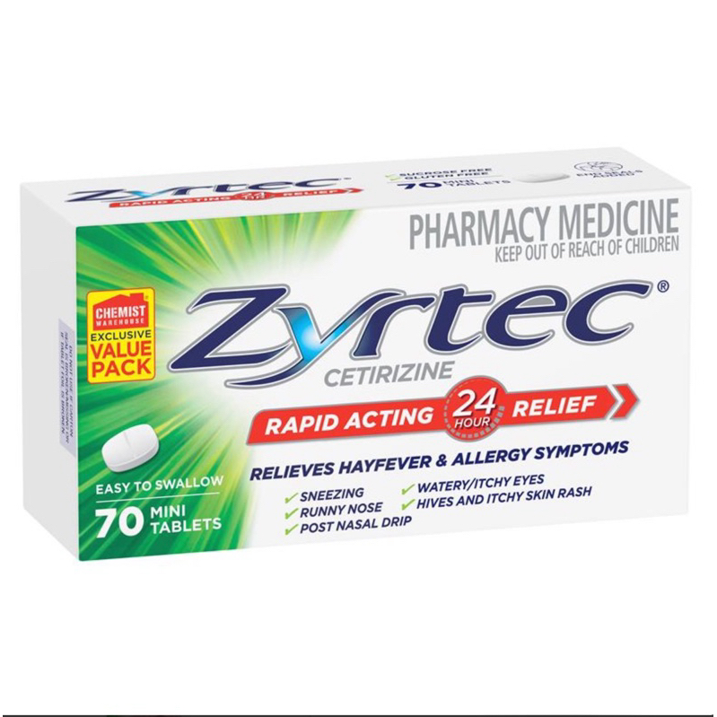 zyrtec rapid acting allergy antihistamin, 1 blister 10 caps