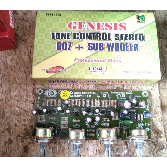 Terbatas kit tone control stereo plus subwoofer genesis