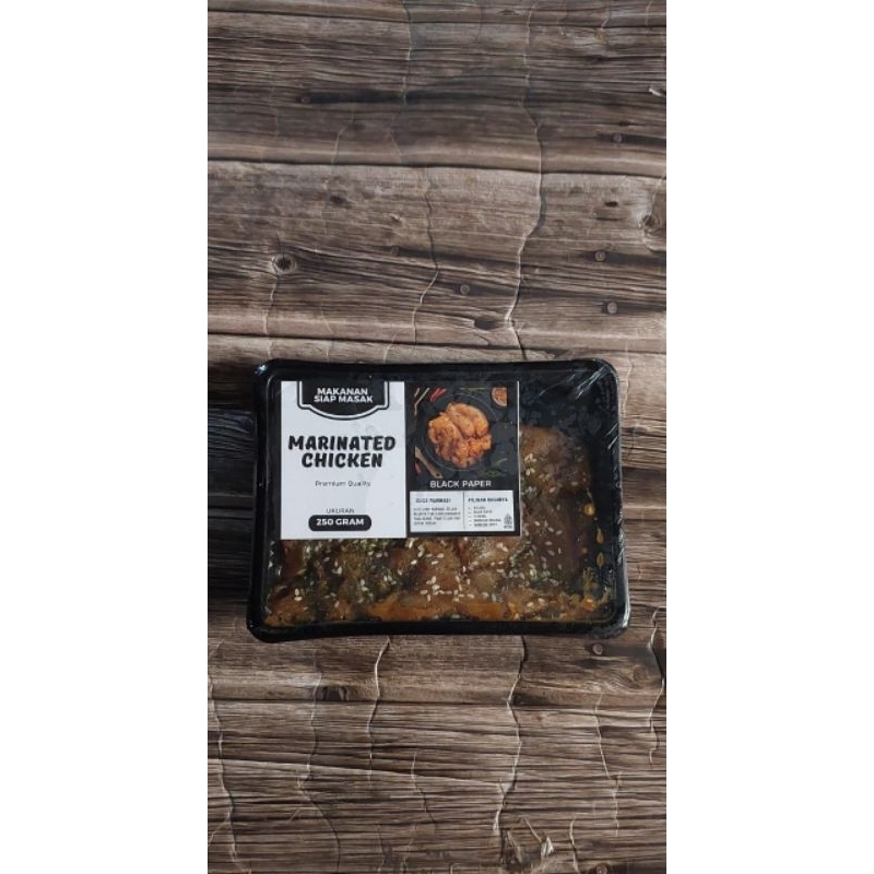 

ayam slice marinasi 250 gram ayam slice barbeque teriyaki blacpaper