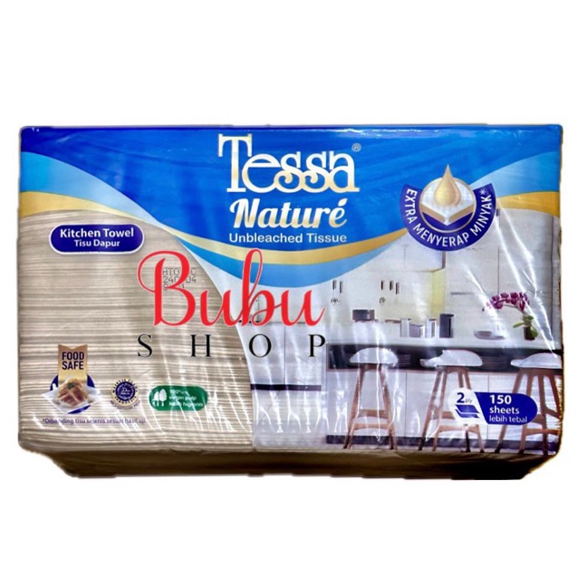 KP8 Tissue dapur kitchen towel coklat TESSA Nature 15 sheets 2ply