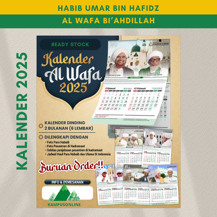 

PROMO KALENDER AL WAFA TERBARU - KALENDER HABAIB TERLARIS