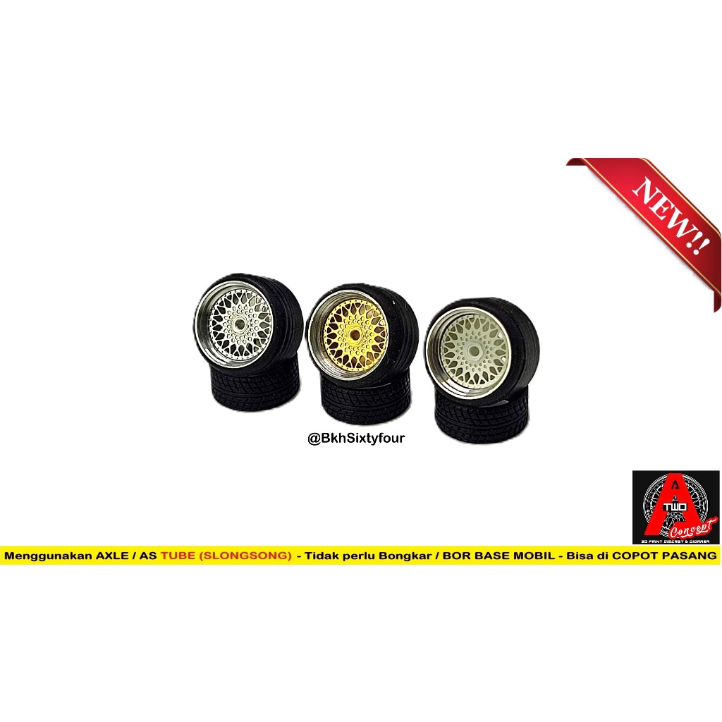 Ban Karet A2C PREMIUM ALLOY BBS RS 10mm Free AXLE SELONGSONG TC6