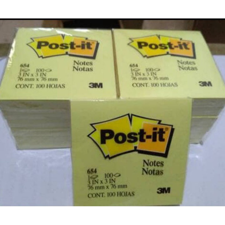 

NEW VARIAN Sticky Notes Postit 3M 654 3 x 3