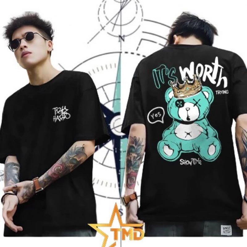 KAOS TSHIRT BEAR SERIES LENGAN PENDEK
