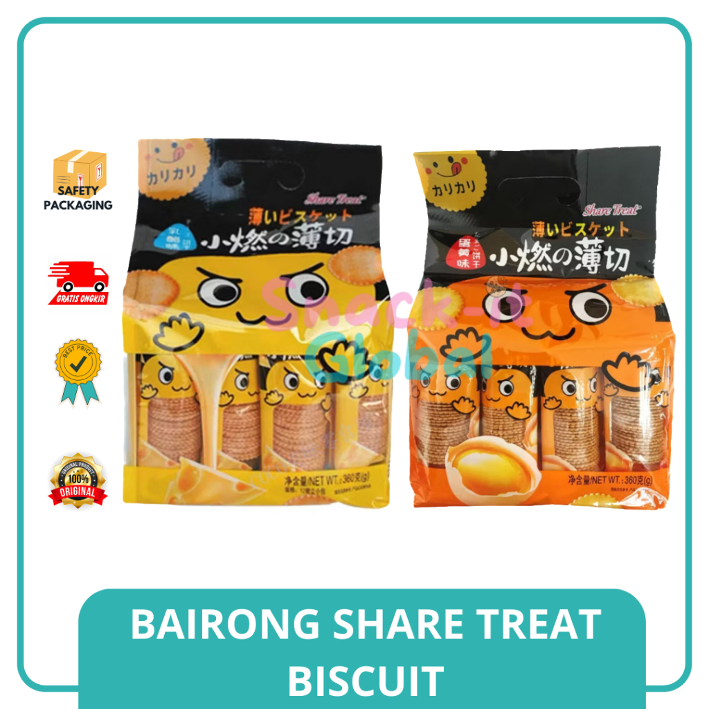 

[GROSIR] Bairong Share Treat Biscuit 360g Bairong Ok Thin Biscuit 360g Bairong Mata Ikan