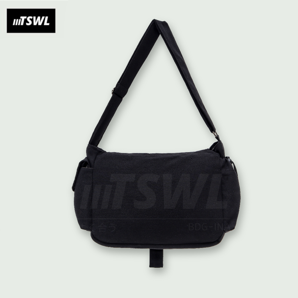 FAST DELIVERY TSWL - Tas Selempang Bahu Slingbag Sling Bag Kanvas Canvas Laptop Premium Tebal Besar