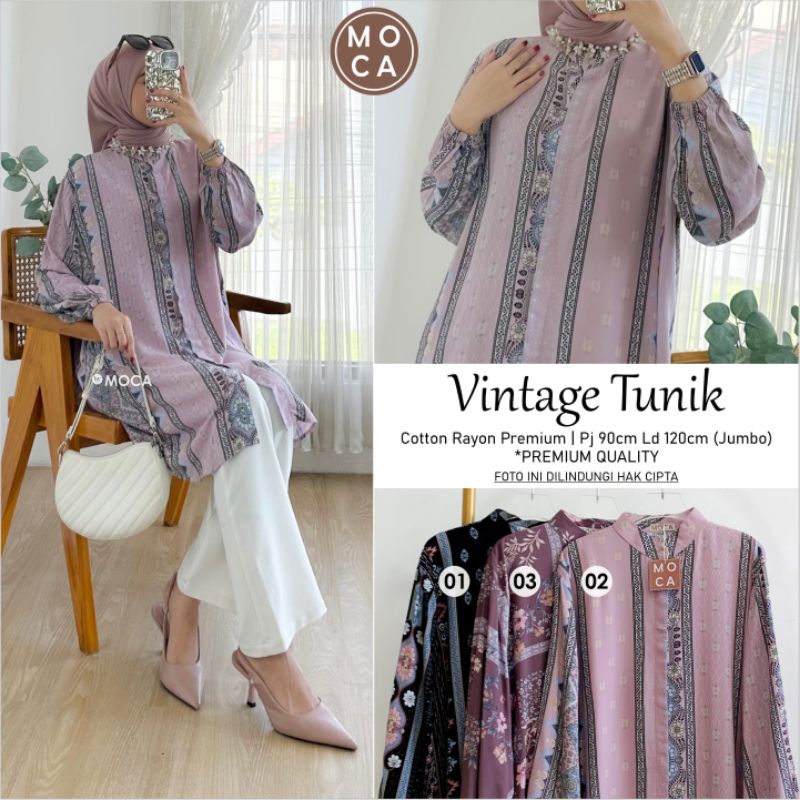 VINTAGE TUNIK ORIGINAL MOCA MOELA