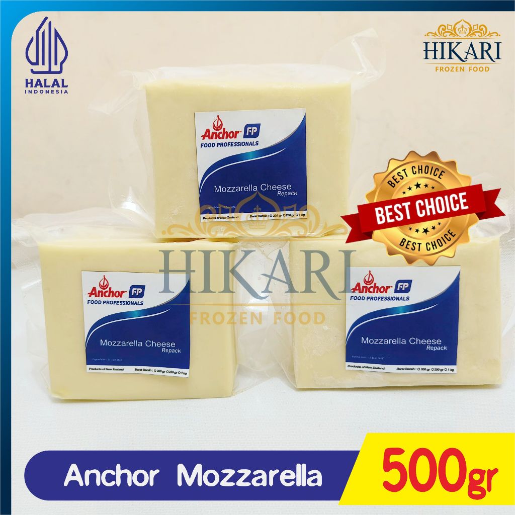 

Anchor Mozzarella - Keju Anchor Mozzarella 500gr - New Pack Hallal