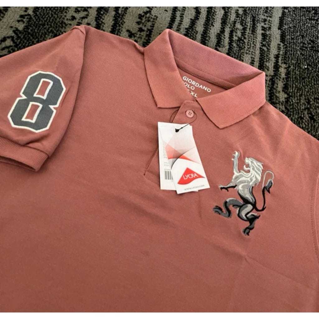 Recommended Original Giordano Polo Shirt Pria/Men 3D Lion & Embos Lion - Colour Signature Black,