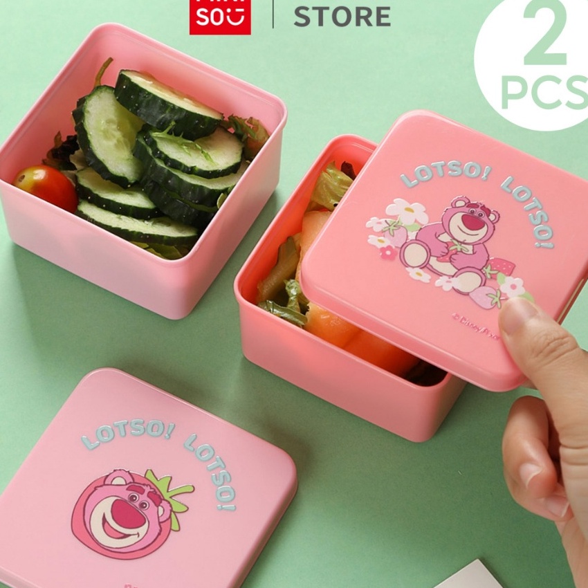 KF7 MSO X Disney Lotso Kotak Makan Tempat Lucu Penyimpanan Makanan Set 2pcs3pcs Food Storage