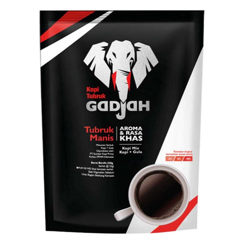 

Kopi gadjah tubruk manis isi 10 sachet x 23 gram