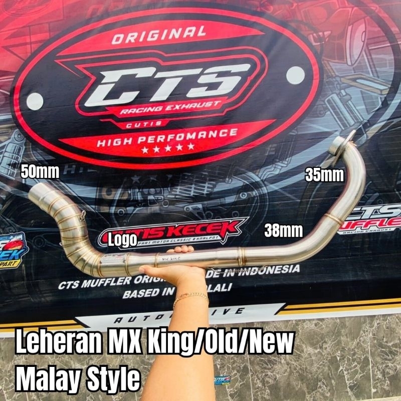 HEADER LEHER KNALPOT MX KING MALAYSIA ORIGINAL CTS