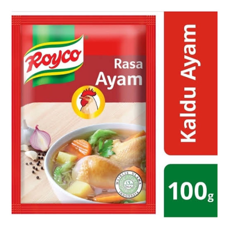 

Bumbu Royco Ayam kemasan 100gr / Penyedap rasa royco ayam 100gr