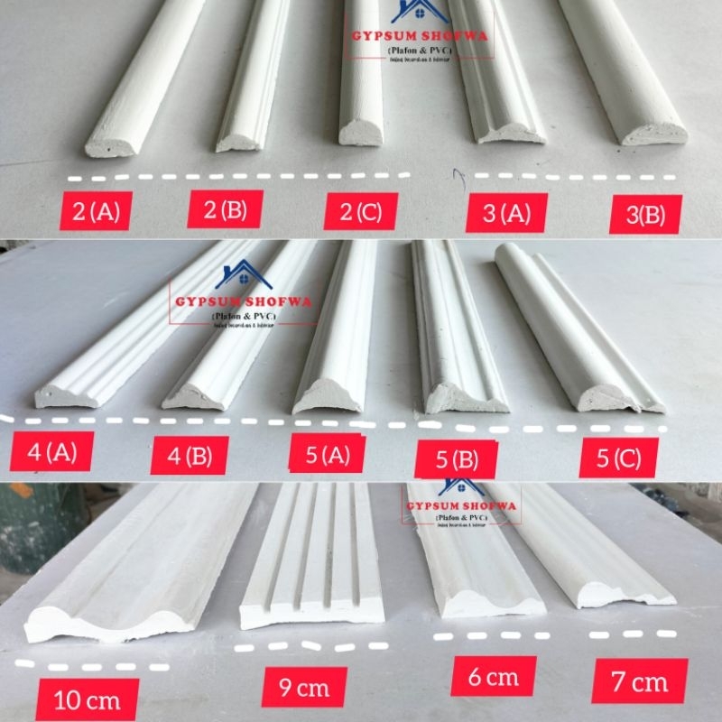 Wall moulding Polos List gypsum Hiasan dinding / Wall moulding Gypsum List gypsum hiasan dinding / W