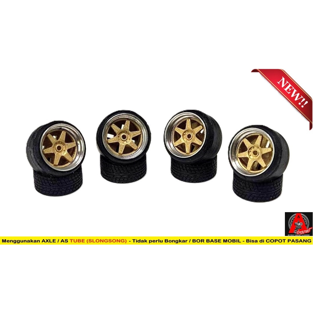 Ban Karet A2C PREMIUM ALLOY Rays TE37 TTA 10mm Free AXLE SELONGSONG TC37