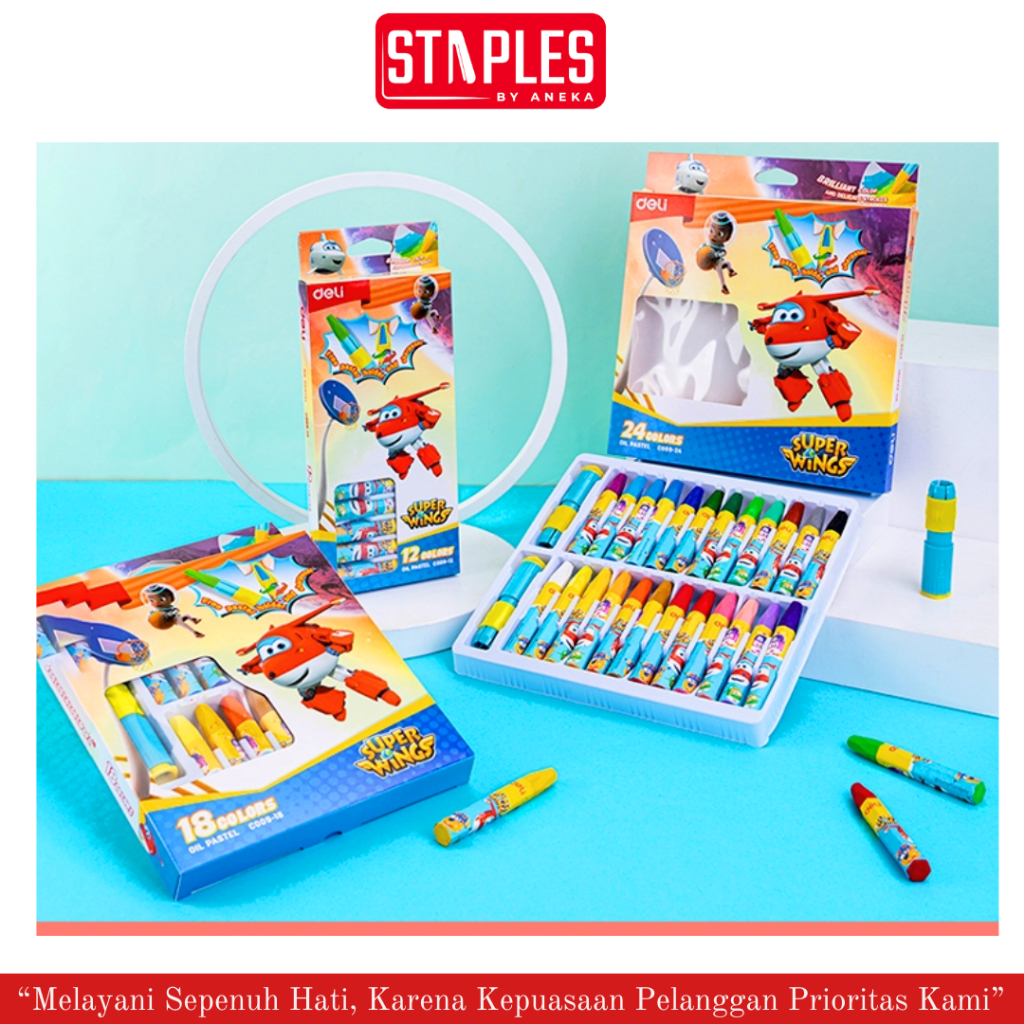 

Deli Oil Pastel 12 Warna / Oil Pastel 18 Warna / Crayon 12 & 18 Warna / Krayon