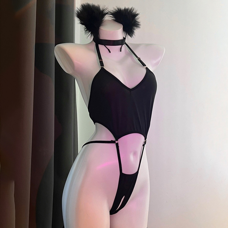 Gadis Kitty Baju Tidur Sexy Lingering Baju Haram Wanita Lingery Sexy Hot Transparan 8561