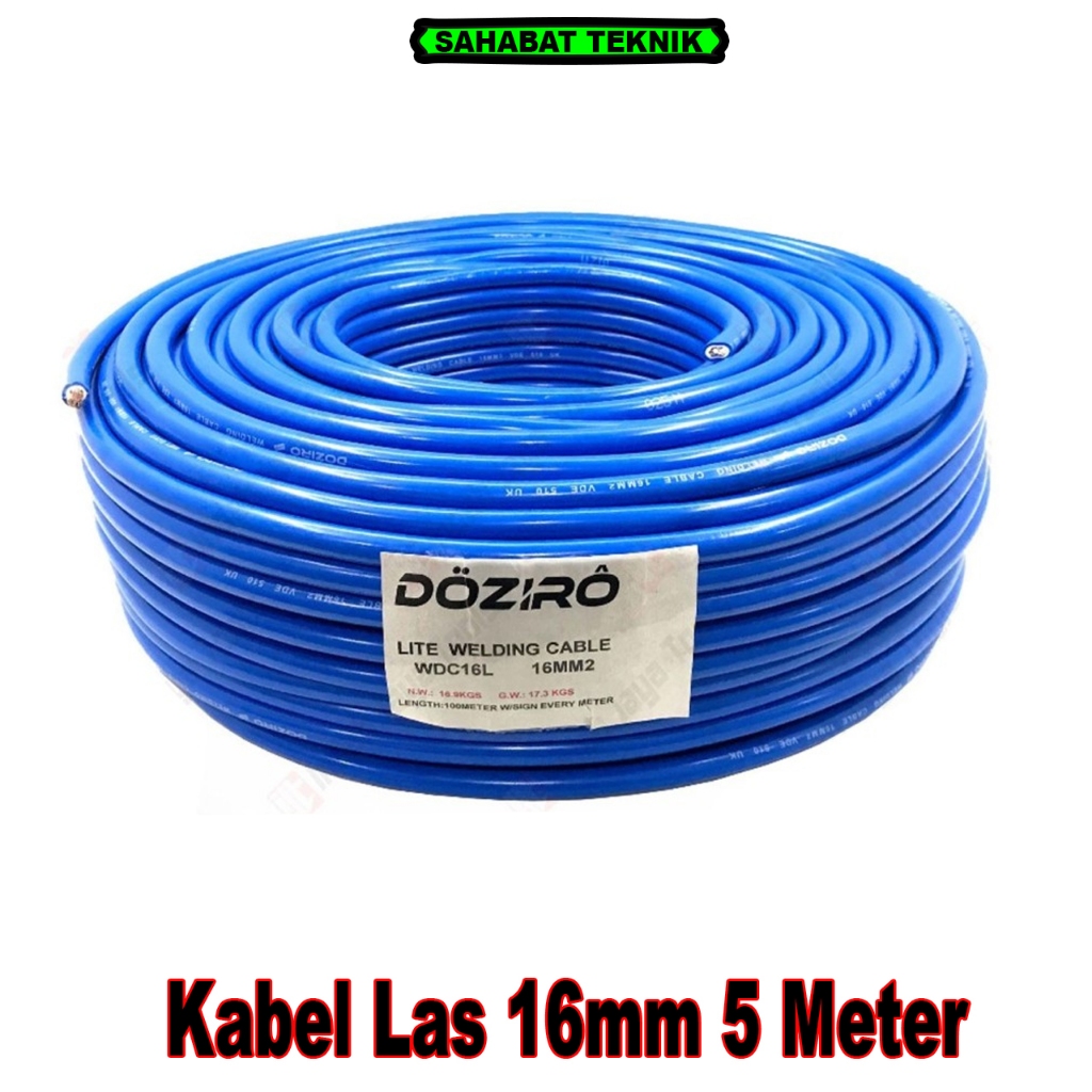 Doziro Kabel Las 16mm Doziro Welding Cable 16 mm Kabel Las-5 Meter
