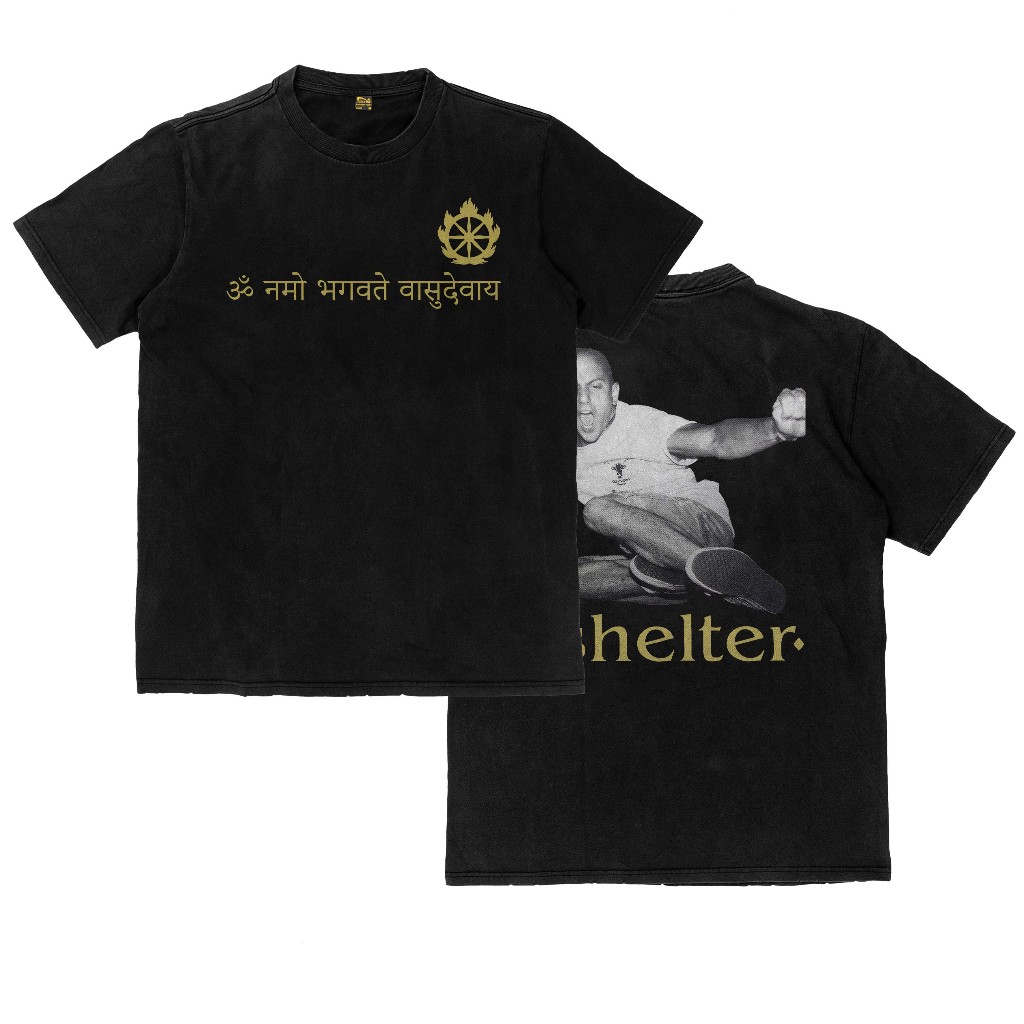 Kaos Shelter Jump Hare Krishna Hardcore Punk Band Kaos Tebal T Shirt Katun Heavyweight 16s