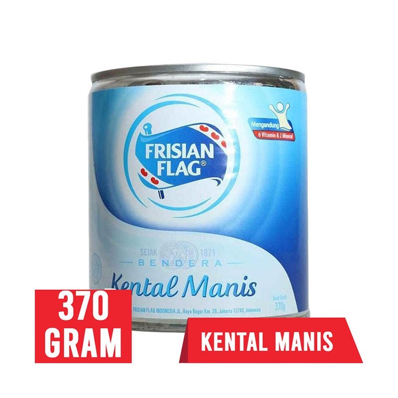 

Susu Frisian Flag Susu Kental Manis Full Cream 370 gram Susu Bendera