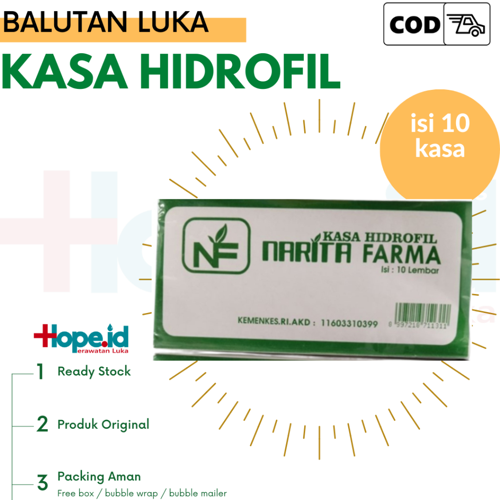 Kasa Hidrofil Narita Farma isi 10 kasa