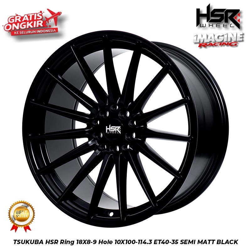 Velg mobil racing ring 18 civic camry mazda6 outlander hsr tsukuba pcd 5x100 5x114.3