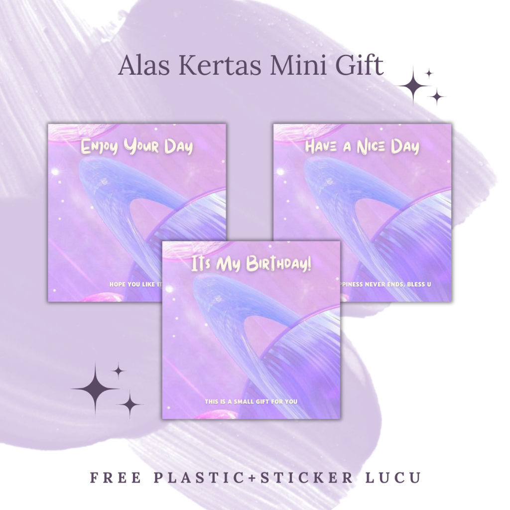 

SERI E | Alas Kertas Mini Gift - Alas kertas - Alas mini gift - Alas hampers - alas freebies
