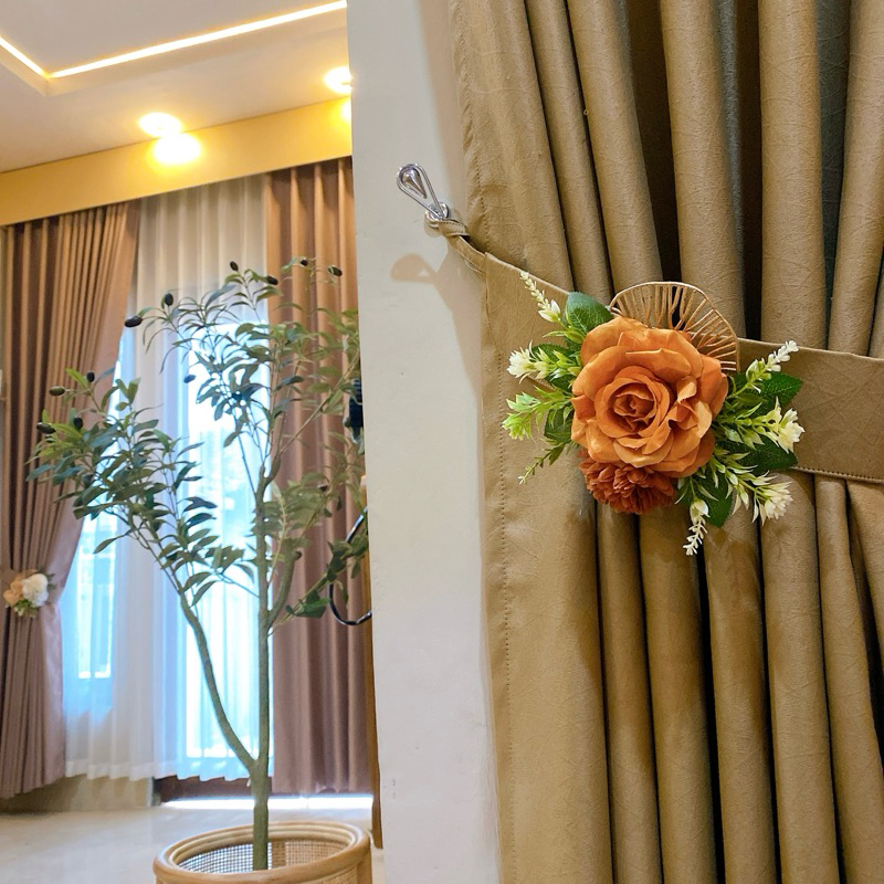 Tali Hordeng Bunga Gorden Dekorasi Rumah Aesthetic Bunga Estetik Pajangan Rumah