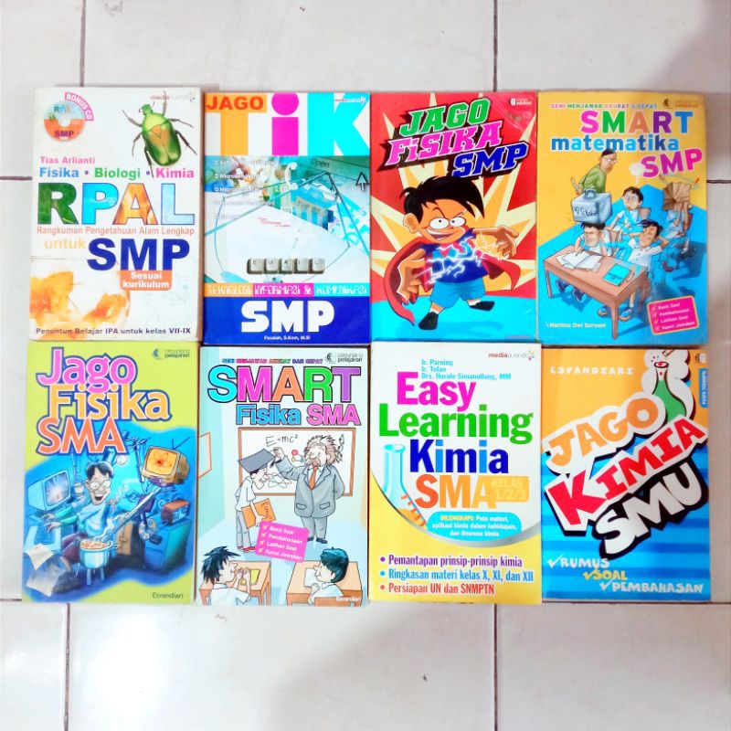 OBRAL BUKU MURAH ORIGINAL / BUKU LATIHAN SOAL SMP, SMA, SMK / JAGO FISIKA SMP / SMART MATEMATIKA SMP