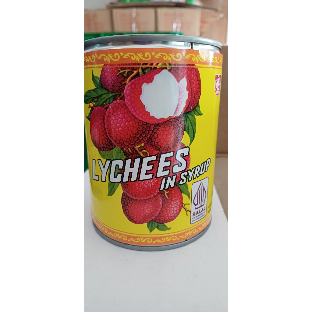 Leci kaleng Red Boat Brand Lychees in syrup - buah leci dalam sirup HALAL