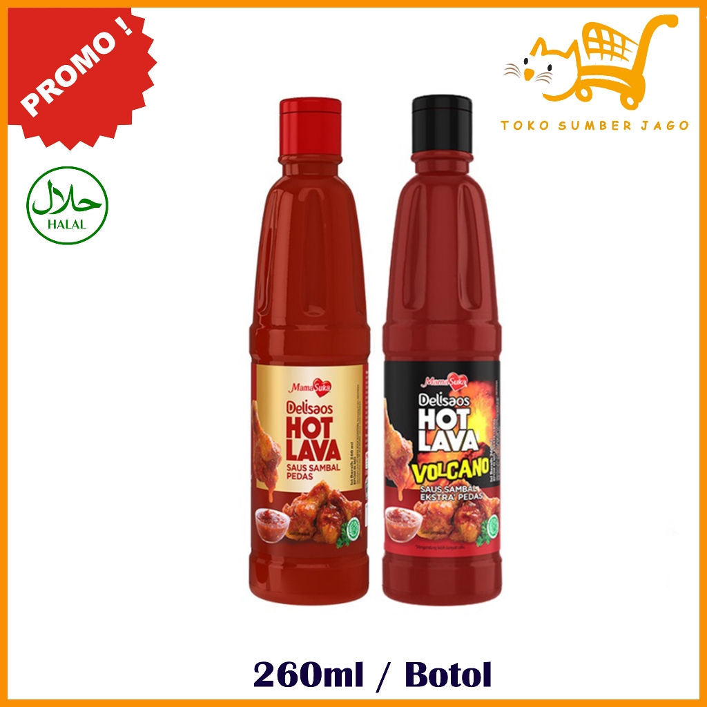 

Mamasuka Delisaos Hot Lava 260ml / Hot Lava Volcano 260ml Saus Sambal MamaSuka
