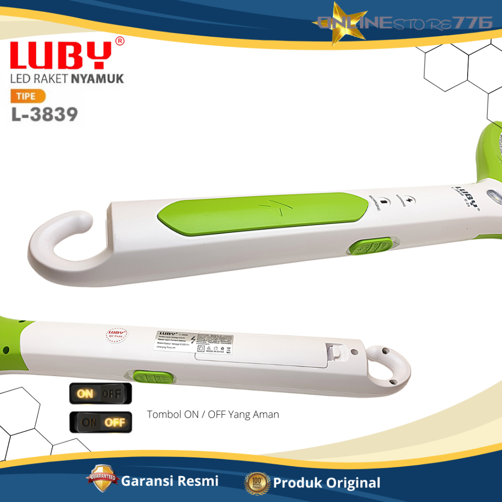 RAKET NYAMUK LUBY L3839 / PERANGKAP NYAMUK / RAKET NYAMUK / LUBY L3839 - 3839 - L3839A