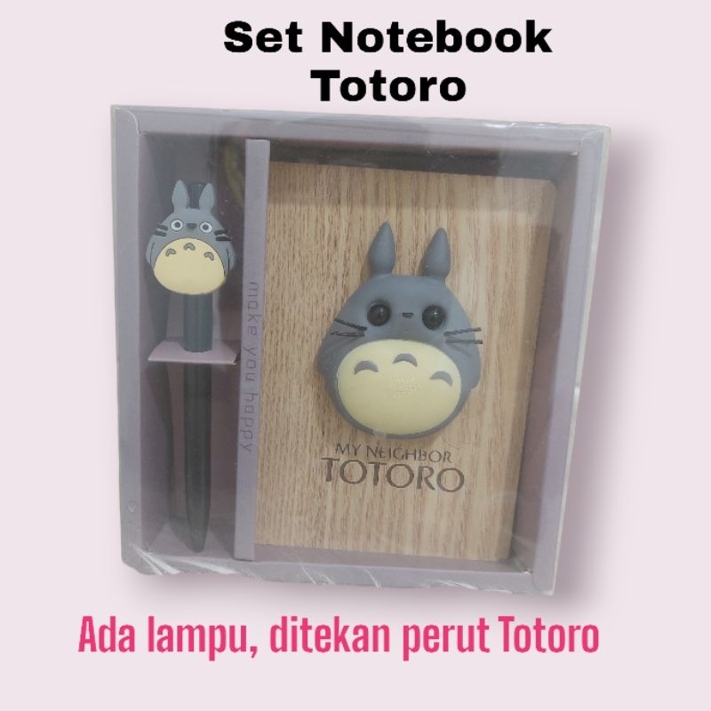 

READY STOK SIAP KIRIM - TOTORO GHIBLI NOTEBOOK SET - SET NOTEBOOK TOTORO BISA NYALA LAMPU