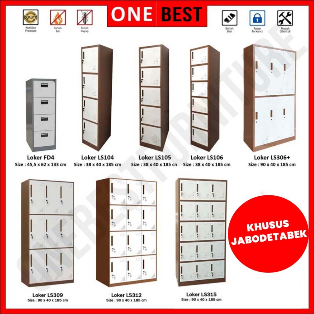 Lemari Besi - Lemari Locker Besi [KHUSUS JABODETABEK]