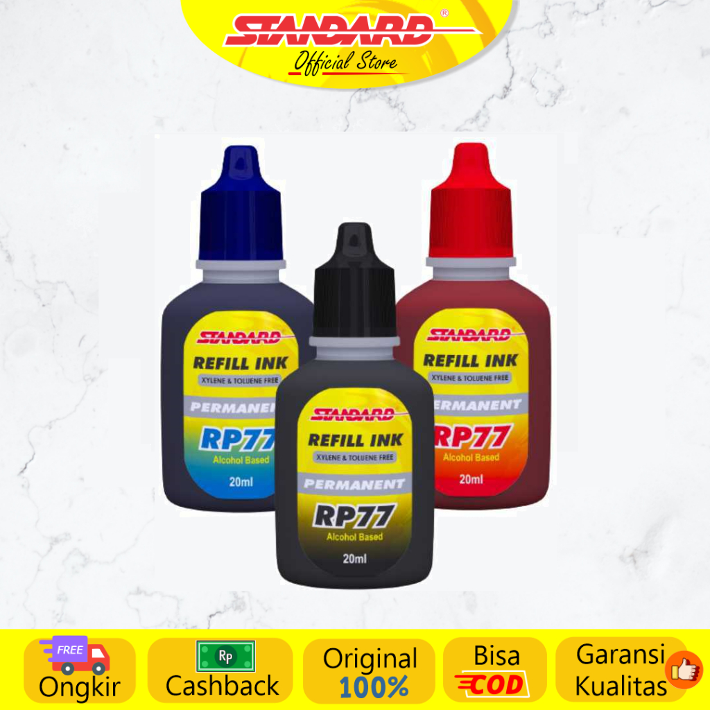 

Standard - Refill Ink Permanent Marker RP77 ( Tinta / Isi Spidol Yang Tidak Bisa Dihapus )