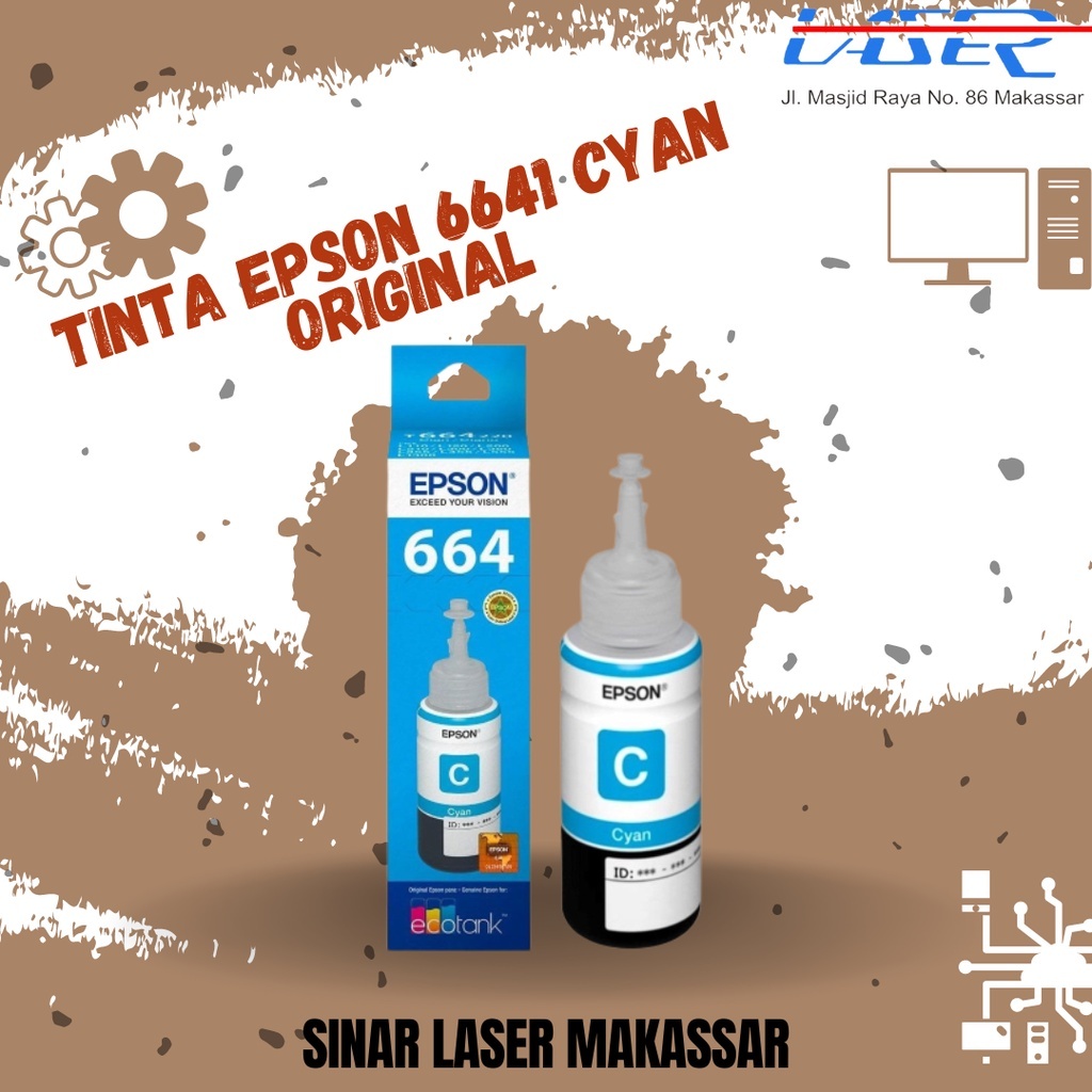 TINTA EPSON 664 CYAN / TINTA PRINTER EPSON ORIGINAL
