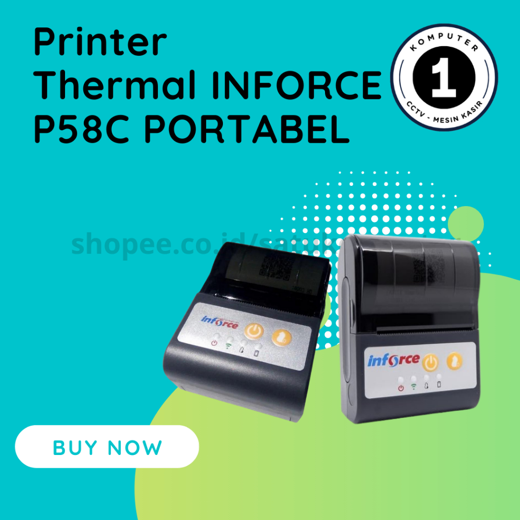 Printer Inforce Portable Printer P58C Support Moka & Paytren