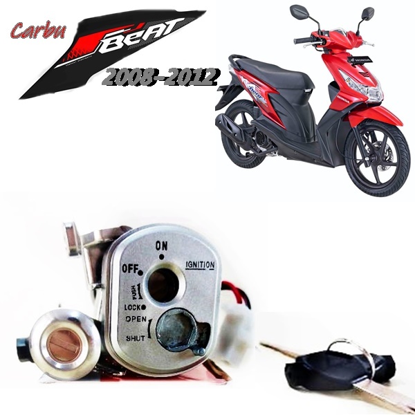 Kunci Kontak asli Set + Kunci Jok Beat Lama Beat Karbu KVY