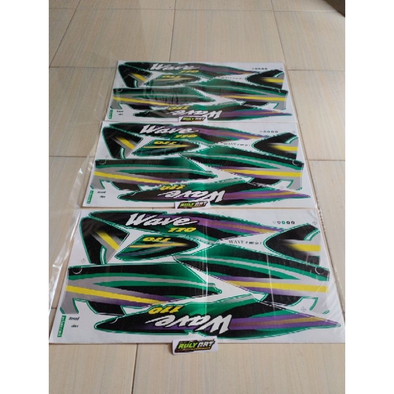 striping wave 110 Supra hijau