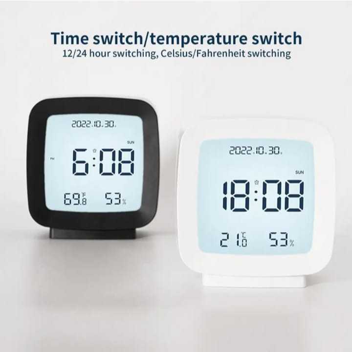 JD-2286 Jam Meja Digital Fitur Kalender Suhu Kelembapan Ruang Jam Meja Alarm Snooze Design Mewah dan