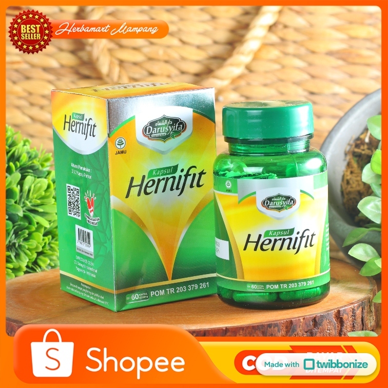 HERNIFIT 60 Kapsul Darusyifa Obat Hernia Herbal Paling Ampuh Alami