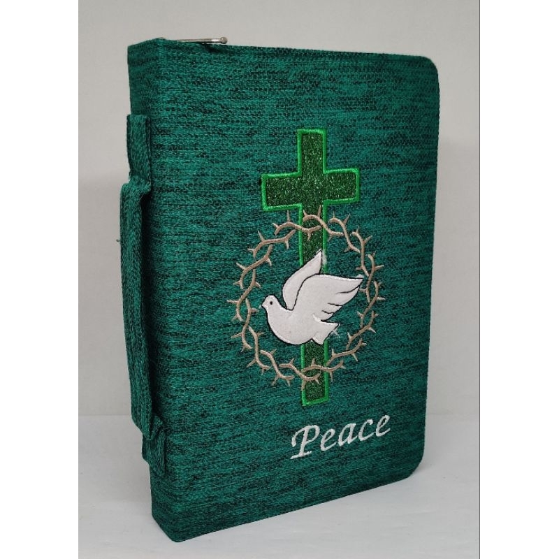 

SAMPUL ALKITAB SEDANG MOTIF MERPATI HIJAU